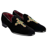 Cross Embroidered Loafer
